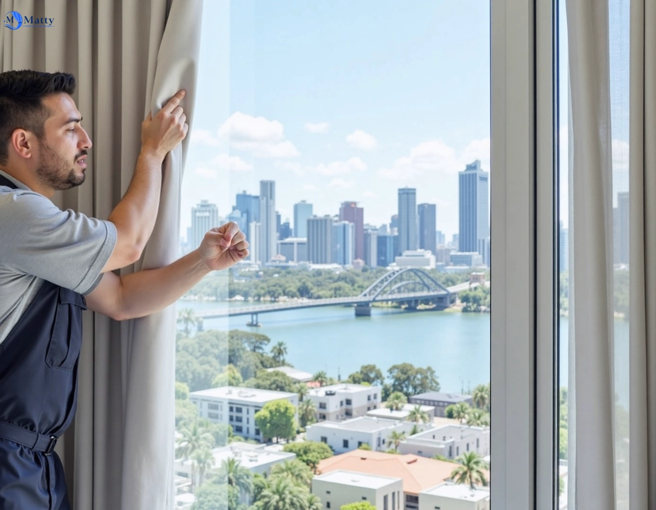 Professional curtain steam cleaning service werribee-vic QLD by Matty Curtain Cleaning