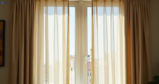 Dull dusty drapes in werribee-vic before professional cleaning